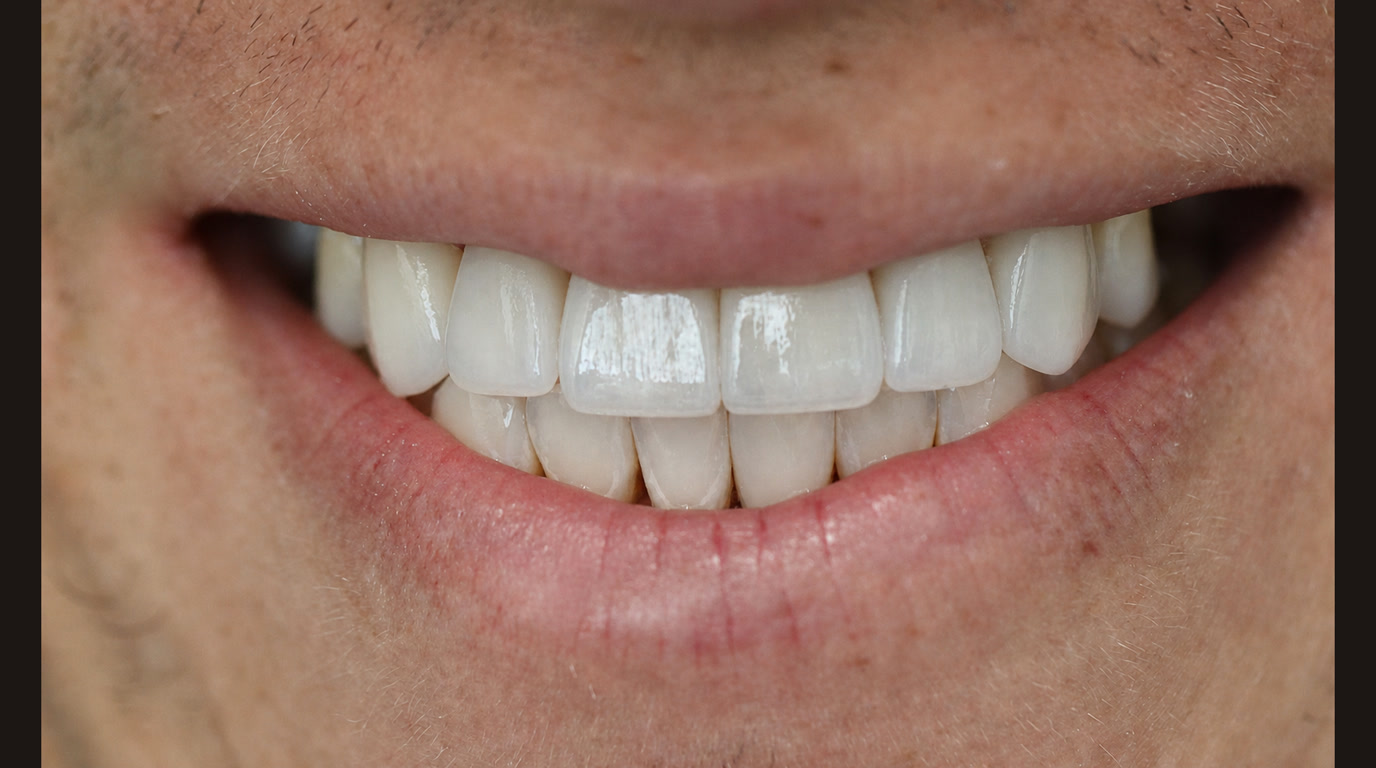 After treatment, close-up frontal smile